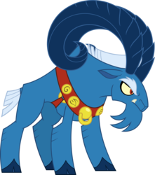 Size: 4500x5087 | Tagged: safe, artist:fercho262, grogar, g4, the beginning of the end, cloven hooves, fangs, male, ram, simple background, solo, transparent background, vector