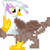 Size: 960x960 | Tagged: safe, artist:joeydr, gilda, griffon, g4, dabday, female, pixel art, simple background, smiling, solo, transparent background