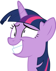 Size: 791x1010 | Tagged: safe, artist:spellboundcanvas, twilight sparkle, alicorn, pony, g4, the beginning of the end, derp, derp face, female, simple background, solo, teeth, transparent background, twilight sparkle (alicorn), vector