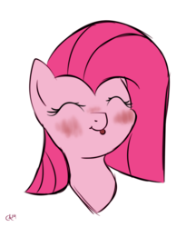 Size: 1545x1791 | Tagged: safe, artist:luxsimx, pinkie pie, earth pony, pony, g4, :p, cute, cuteamena, diapinkes, female, flat colors, happy, pinkamena diane pie, silly, simple background, solo, tongue out, transparent background