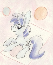 Size: 691x848 | Tagged: safe, artist:slightlyshade, minuette, pony, g4, abstract background, looking at you, rearing