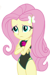 Size: 1212x1821 | Tagged: safe, edit, edited screencap, editor:steamanddieselman, screencap, fluttershy, equestria girls, equestria girls series, forgotten friendship, g4, adorasexy, beach shorts swimsuit, clothes, cute, female, fluttershy's beach shorts swimsuit, fluttershy's one-piece swimsuit, legs together, not a vector, one-piece swimsuit, sexy, shyabetes, simple background, solo, swimsuit, swimsuit edit, transparent background, vector