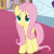 Size: 300x300 | Tagged: safe, edit, edited screencap, screencap, discord, fluttershy, rarity, draconequus, pegasus, pony, unicorn, g4, the beginning of the end, adventure in the comments, animated, blinking, blush sticker, blushing, c:, canterlot castle, comments locked down, cropped, cute, daaaaaaaaaaaw, female, folded wings, happy, hnnng, looking up, male, mare, offscreen character, open mouth, raised hoof, ship:discoshy, shipping, shyabetes, smiling, solo focus, straight, talking, text, wings