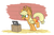 Size: 1280x853 | Tagged: safe, artist:heir-of-rick, applejack, earth pony, pony, daily apple pony, g4, apple, apple (company), colored pupils, computer, cute, excited, female, hoof in air, jackabetes, leaning forward, namesake, open mouth, solo, that pony sure does love apples