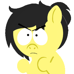 Size: 500x500 | Tagged: safe, artist:toyminator900, oc, oc only, oc:uppercute, earth pony, pony, animated, cute, earth pony oc, female, funny, male, silly, simple background, solo, south park, transparent background