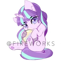 Size: 2308x2308 | Tagged: safe, artist:tiffna0310, starlight glimmer, pony, unicorn, g4, female, high res, looking at you, obtrusive watermark, s5 starlight, smiling, solo, watermark