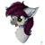 Size: 1666x1666 | Tagged: safe, artist:lunar froxy, oc, oc only, oc:velvet hooves, bat pony, pony, bat pony oc, bust, cheek fluff, chest fluff, cute, cute little fangs, dilated pupils, ear fluff, eye clipping through hair, fangs, female, mare, open mouth, portrait, simple background, solo, transparent background