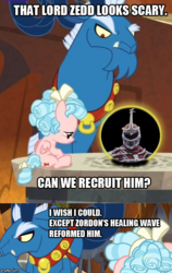 Size: 500x791 | Tagged: safe, edit, edited screencap, screencap, cozy glow, grogar, pegasus, pony, g4, the beginning of the end, caption, comic, crystal ball, female, filly, grogar's crystal ball meme, grogar's orb, image macro, imgflip, implied zordon, lord zedd, power rangers, ram, screencap comic, spoilers for another series, text
