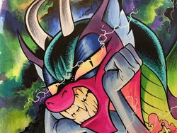 Size: 2048x1536 | Tagged: safe, artist:andypriceart, idw, cosmos, g4, spoiler:comic, spoiler:comic76, female, idw publishing, solo, traditional art