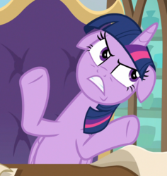 Size: 780x826 | Tagged: safe, screencap, twilight sparkle, alicorn, pony, g4, the beginning of the end, annoyed, cropped, female, floppy ears, madorable, mare, sitting, solo, teeth, twilight sparkle (alicorn)