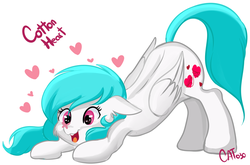 Size: 1193x789 | Tagged: safe, artist:cottonheart05, oc, oc only, oc:cotton heart, butterfly, pegasus, pony, female, folded wings, happy, heart, mare, pose, simple background, solo, white background