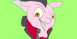 Size: 1251x638 | Tagged: safe, artist:chameleon_breeze, pony, 1000 hours in ms paint, clothes, creepy, foodfight!, male, mr. clipboard, ponified, rapeface, solo, teeth