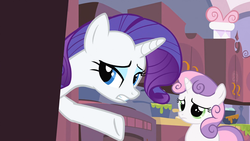 Size: 1920x1080 | Tagged: safe, screencap, rarity, sweetie belle, pony, g4, sisterhooves social, closet