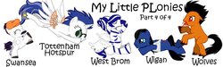 Size: 1000x300 | Tagged: safe, pony, football, ponified, premier league, sports, swansea, tottenham hotspur, west brom, wigan, wolves
