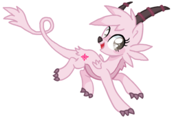 Size: 1072x732 | Tagged: dead source, safe, artist:kalsagnia, oc, oc only, oc:magna heart, dracony, hybrid, pony, digimon, female, leonine tail, magnadramon, mare, ponified, simple background, solo, transparent background