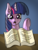 Size: 641x842 | Tagged: safe, artist:platinumdrop, twilight sparkle, pony, g4, book, female, solo