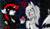 Size: 5469x3200 | Tagged: safe, artist:brainiac, oc, oc:blackjack, oc:boo, cyborg, pony, unicorn, fallout equestria, fallout equestria: project horizons, amputee, chest fluff, clothes, cupcake, fanfic art, feral, floppy ears, food, level 1 (project horizons), patreon, patreon reward, prosthetics, quadruple amputee, snack cake, text, tongue out