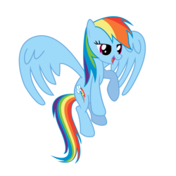 Size: 894x894 | Tagged: safe, artist:saphyl, rainbow dash, pegasus, pony, friendship is magic, g4, female, flying, lidded eyes, mare, open mouth, simple background, smiling, solo, transparent background, vector, wings