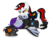 Size: 1280x1009 | Tagged: safe, artist:hortenfox, oc, oc only, oc:blackjack, oc:dusk, pony, fallout equestria, fallout equestria: project horizons, colored sclera, fanfic, fanfic art, simple background, transparent background, yellow sclera