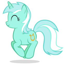 Size: 3000x3000 | Tagged: safe, artist:mrlolcats17, lyra heartstrings, pony, unicorn, a friend in deed, g4, .psd available, eyes closed, female, happy, high res, hooves, horn, jumping, mare, simple background, solo, transparent background, vector
