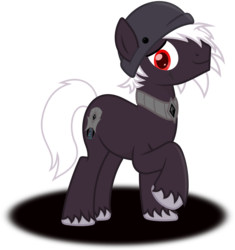 Size: 5640x6000 | Tagged: safe, artist:rusty-sparkthetinker, oc, oc only, oc:shadow flash, earth pony, pony, hat, raised hoof, simple background, transparent background, unshorn fetlocks