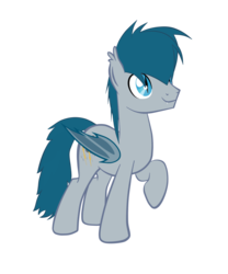 Size: 1024x1229 | Tagged: safe, artist:dualtry, oc, oc only, bat pony, pony, bat pony oc, male, raised hoof, simple background, solo, transparent background