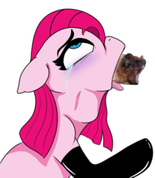 Size: 327x375 | Tagged: safe, artist:ponetistic, editor:dimag, pinkie pie, bat, pony, g4, eeee, irl, photo, pinkamena diane pie, second mouth, wat