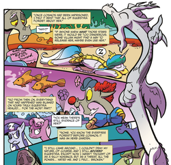 Size: 1930x1859 | Tagged: safe, idw, discord, princess celestia, friendship is magic #77, g4, spoiler:comic