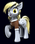 Size: 2000x2500 | Tagged: safe, artist:argos90, derpibooru exclusive, derpy hooves, pegasus, pony, g4, the point of no return, 3d, black background, high res, mailmare, raised hoof, simple background