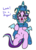 Size: 635x872 | Tagged: safe, artist:jargon scott, starlight glimmer, pony, unicorn, g4, :d, balancing, belly button, bipedal, board game, clothes, costume, cute, dialogue, dragon costume, dragon pit, fake wings, female, glimmerbetes, happy, looking at you, mare, open mouth, raised leg, reformed starlight, simple background, smiling, solo, text, white background