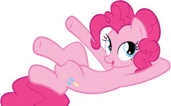 Size: 6641x4118 | Tagged: safe, artist:andoanimalia, pinkie pie, earth pony, pony, equestria girls, rainbow rocks, crossed hooves, female, lounging, lying, mare, open mouth, simple background, smiling, solo, transparent background, vector