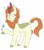 Size: 1600x1820 | Tagged: safe, artist:c0pter, autumn blaze, kirin, g4, autumn blaze's puppet, cloven hooves, colored hooves, female, leg fluff, raised hoof, simple background, solo, white background