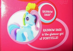 Size: 1818x1270 | Tagged: safe, rainbow dash (g3), pony, g3, g3.5, backcard, irl, photo, rainbow dash always dresses in style