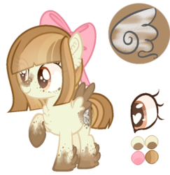 Size: 600x618 | Tagged: safe, artist:tilly-tries, oc, oc only, oc:little wing, pony, base used, female, filly, magical gay spawn, next generation, offspring, parent:featherweight, parent:pipsqueak, parents:feathersqueak, pegasus oc, solo