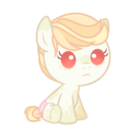Size: 1024x1078 | Tagged: safe, artist:tilly-tries, oc, oc only, oc:trilogy, pony, base used, earth pony oc, female, foal, magical gay spawn, next generation, offspring, parent:featherweight, parent:pipsqueak, parents:feathersqueak, solo