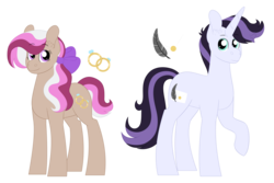 Size: 4478x3000 | Tagged: safe, artist:queenderpyturtle, oc, oc only, earth pony, pony, unicorn, commission, earth pony oc, female, magical lesbian spawn, male, next generation, offspring, parent:diamond tiara, parent:jet set, parent:silver spoon, parent:upper crust, parents:silvertiara, parents:upperset, simple background, unicorn oc