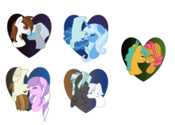 Size: 1024x732 | Tagged: safe, artist:jeb339805, artist:miss-dumpass, babs seed, diamond tiara, double diamond, featherweight, party favor, pipsqueak, silver spoon, snails, thunderlane, trixie, pony, g4, base used, blushing, colt, couple, doublelane, feathertiara, female, filly, gay, happy, love, male, mare, partytrix, shipping, silversqueak, simple background, smiling, snailseed, stallion, straight, transparent background
