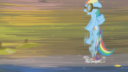 Size: 1280x720 | Tagged: safe, screencap, rainbow dash, pegasus, pony, g4, swarm of the century, eyes closed, female, goggles, great moments in animation, mare, smear frame, solo, speed lines