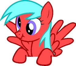 Size: 390x341 | Tagged: safe, edit, editor:undeadponysoldier, oc, oc only, oc:echristian, pegasus, pony, cute, derp, eyelashes, female, mare, recolor, scrunchy face, simple background, solo, trace, white background