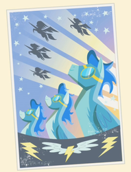 Size: 550x720 | Tagged: source needed, useless source url, safe, screencap, pony, friendship is magic, g4, cropped, goggles, poster, wonderbolts, wonderbolts poster