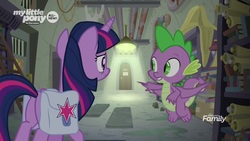 Size: 1920x1080 | Tagged: safe, screencap, spike, twilight sparkle, alicorn, dragon, pony, g4, the point of no return, butt, duo, female, male, mare, plot, saddle bag, twibutt, twilight sparkle (alicorn), winged spike, wings