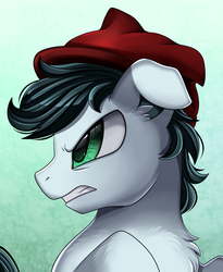 Size: 1446x1764 | Tagged: safe, artist:pridark, oc, oc only, pegasus, pony, angry, bust, commission, male, portrait, solo