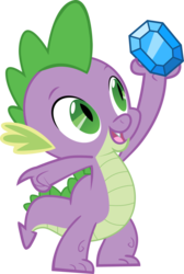 Size: 733x1089 | Tagged: artist needed, safe, spike, dragon, g4, baby, baby dragon, gem, simple background, transparent background