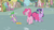 Size: 1280x720 | Tagged: safe, screencap, pinkie pie, spike, twilight sparkle, dragon, earth pony, pony, unicorn, g4, the ticket master, baby dragon, female, gala ticket, mare, ponyville, trio, unicorn twilight