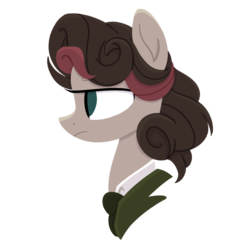 Size: 3024x3025 | Tagged: safe, artist:herfaithfulstudent, oc, oc only, oc:corellia, pony, bust, female, high res, lineless, offspring, parent:doctor whooves, parent:roseluck, parents:doctorrose, peggy carter, simple background, solo, transparent background