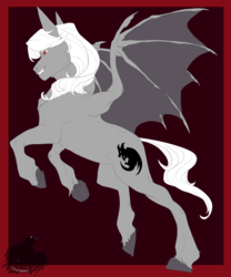 Size: 2500x3000 | Tagged: safe, artist:lostbastion, oc, oc:dracula, bat pony, pony, angry, fangs, high res, male, red eyes, stallion, unshorn fetlocks, ych result