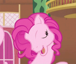 Size: 300x253 | Tagged: safe, screencap, pinkie pie, earth pony, pony, g3, g4, too many pinkie pies, cropped, female, g3 faic, gif, mare, non-animated gif, pinkie's silly face, solo