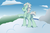 Size: 3000x2000 | Tagged: safe, artist:jennithedragon, oc, oc only, oc:the ancient aviator, pegasus, pony, legends of equestria, cloud, high res, male, scenery, solo, stallion