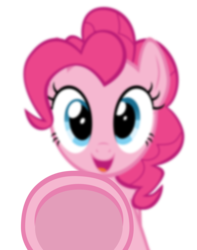 Size: 5827x7402 | Tagged: safe, artist:ace play, pinkie pie, earth pony, pony, g4, absurd resolution, blurry, blurry background, boop, cute, diapinkes, female, happy, looking at you, mare, simple background, solo, sweet dreams fuel, transparent background, underhoof, vector