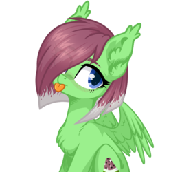 Size: 3110x3127 | Tagged: safe, artist:rioshi, artist:sparkling_light base, artist:starshade, oc, oc only, oc:watermelon success, pony, chest fluff, ear fluff, eye clipping through hair, hair over one eye, high res, simple background, tongue out, transparent background